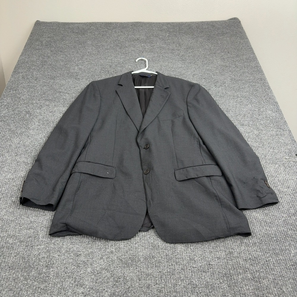 Brooks Brothers Blazer Mens 41R Gray Wool Stretch Two Button Single Vent Flawed